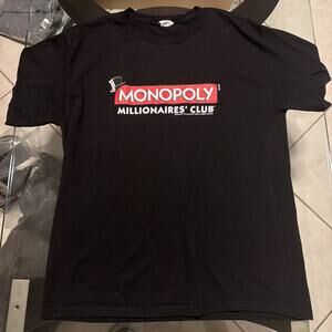 Monopoly Millionaires Club Black T Shirt Men’s Medium